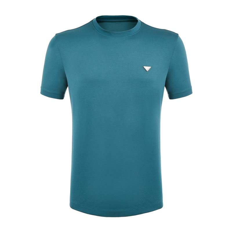 % 100 pamuklu örgüden basılmış özel logo ile erkekler için boş katı renkli tişört