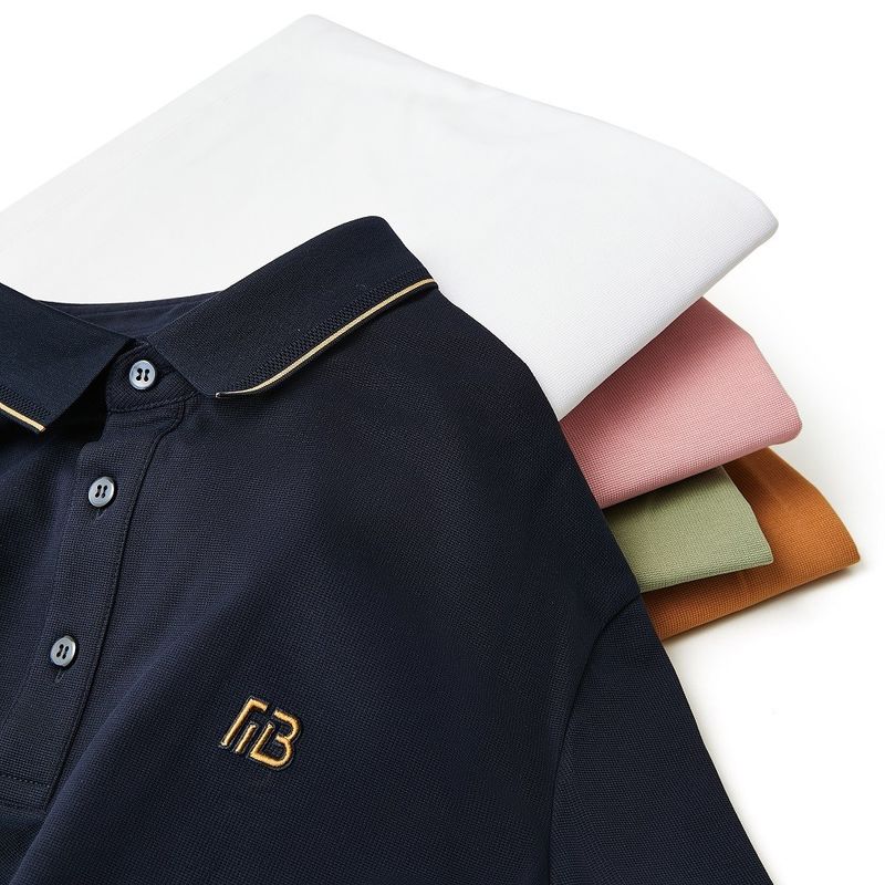 Erkekler için sıradan tişört mükemmel pamuk malzemesinde Pembe Polo tişörtü ile özel olarak tasarlanmıştır