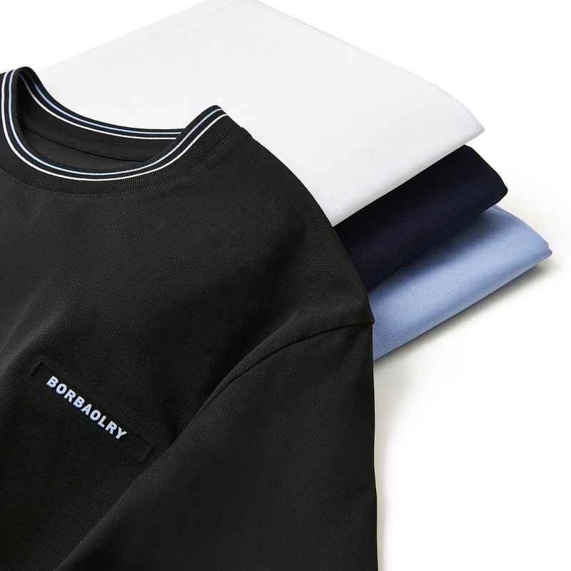 100% pamuklu erkekler için nakışlı sıradan tişört