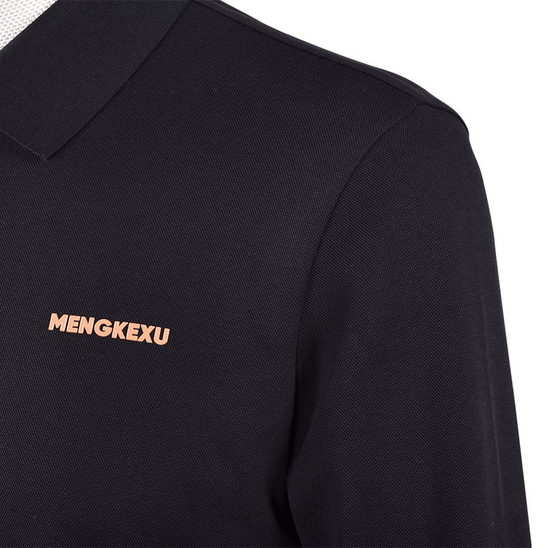 Erkeklerin Uzun Kollu Polo Gömlekleri Özel Logo ile Deri Dostu Pamuk Spandex Karışımı