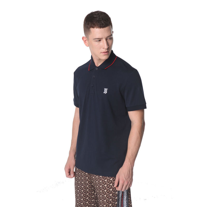 100% Pamuk Erkek Polo Gömlekleri Sürdürülebilir Özel Logo Deseni Kısa Kollu