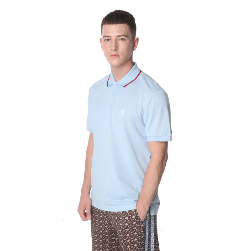 100% Pamuk Erkek Polo Gömlekleri Sürdürülebilir Özel Logo Deseni Kısa Kollu