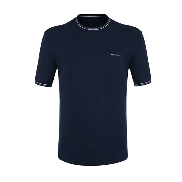 Özel 95 Pamuk 5 Spandex Yuvarlak Boynuzlu Tişört Hızlı Kuruyan Nefes Alıcı Kumaş