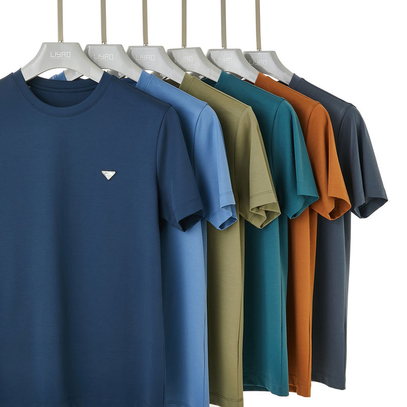 Sıradan O-Neck yuvarlak boyunlu tişörtler özel logo ve baskı ile