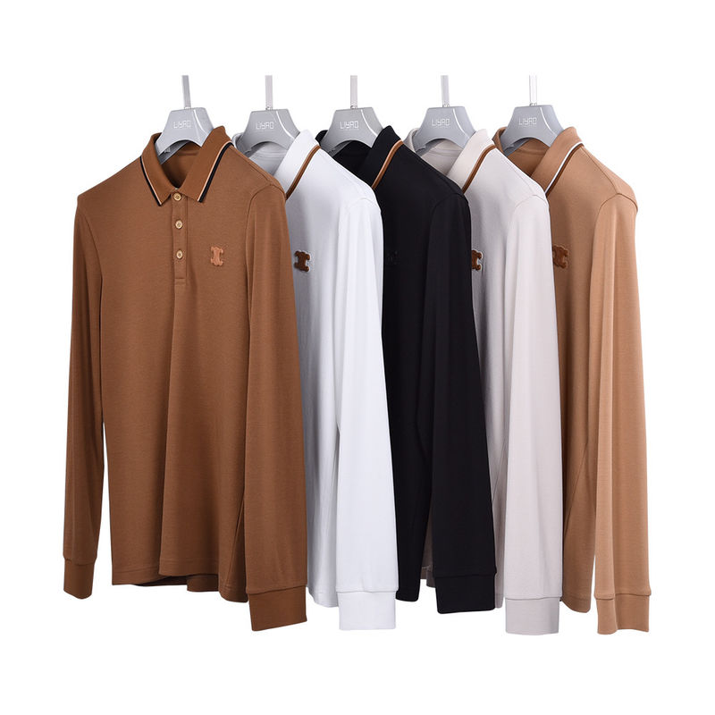 100% Pamuk Erkek Moda Baskılı Polo Tişörtü Dinamik Tasarım ve İğne Algılama