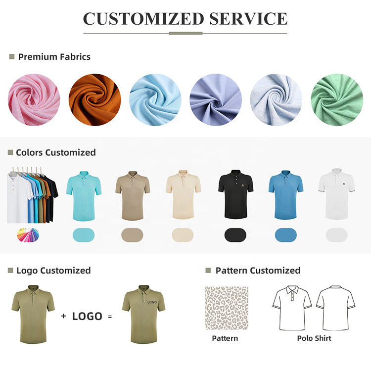 Embroidered Logo ve Sublimasyon Baskı ile Erkek Anti-Pilling Pamuk Polo Tişörtleri