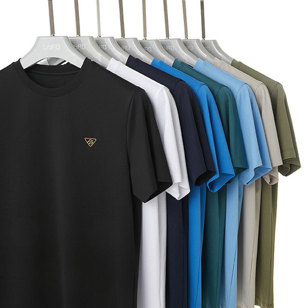 OEM ODM Tişört Erkek Pamuk Rahat Fit 230gsm Klasik Tişört Kısa Kollu Crewneck nakış