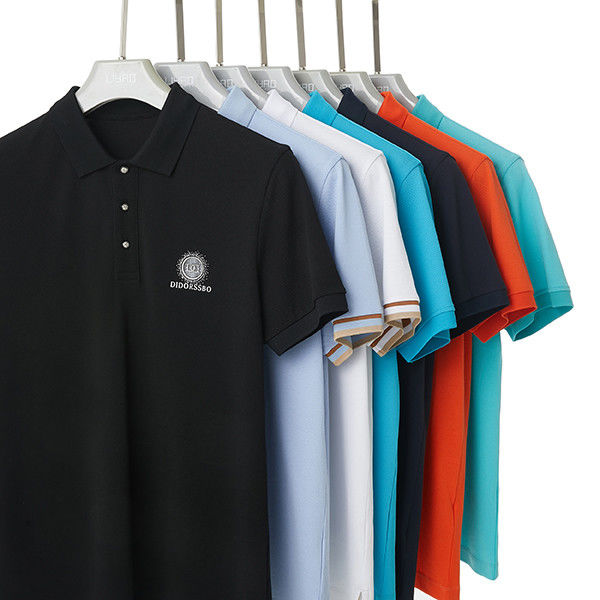 Yaz Gündelik İlgisiz Spor Polo Tişörtü Erkek 95% Pamuk 5% Spandex Hızlı Kurutma