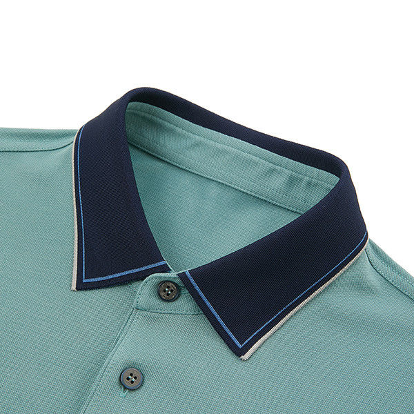 95% Polyester 5% Spandex Polo gömleği bordürlü logo ile Yaz buz hissinde 3 düğme