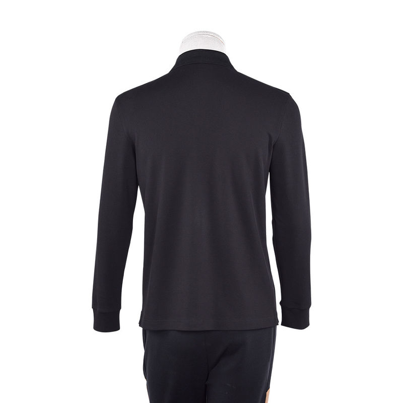 92 Polyester 8 Spandex Erkek Polo Gömlekleri Uzun Kollu Plain Polo kırışıklığa karşı