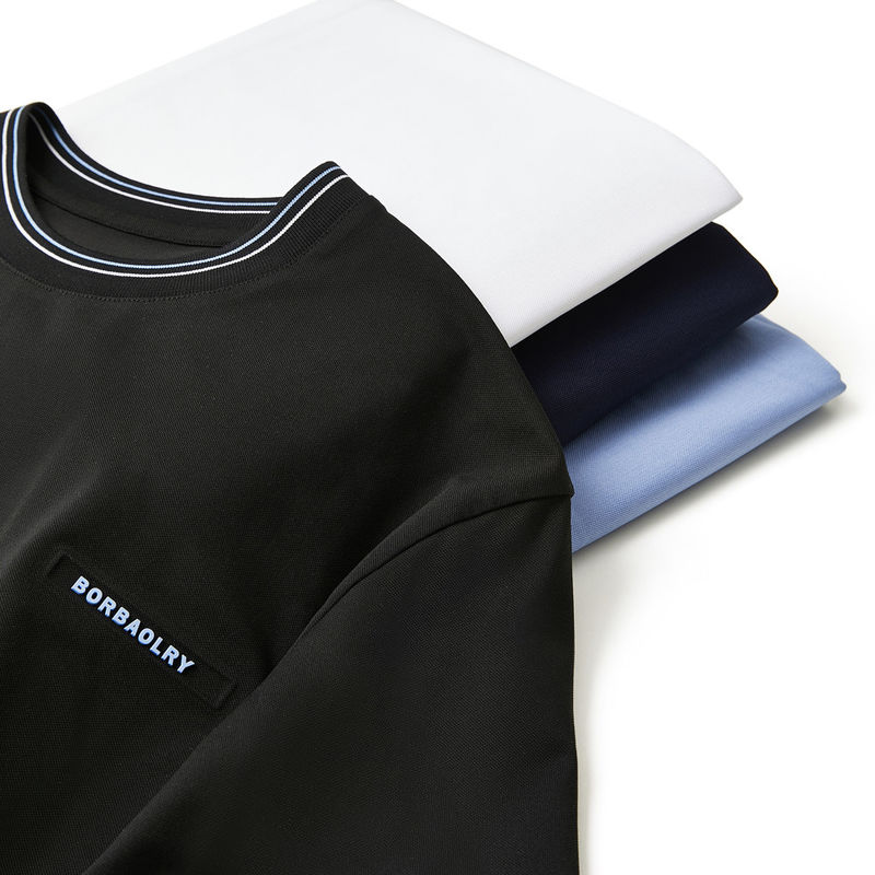 O-Neck Yaka Dikiş Kumaş Spor Tişört Büyük Boy Custom Logo Stili Erkekler İçin