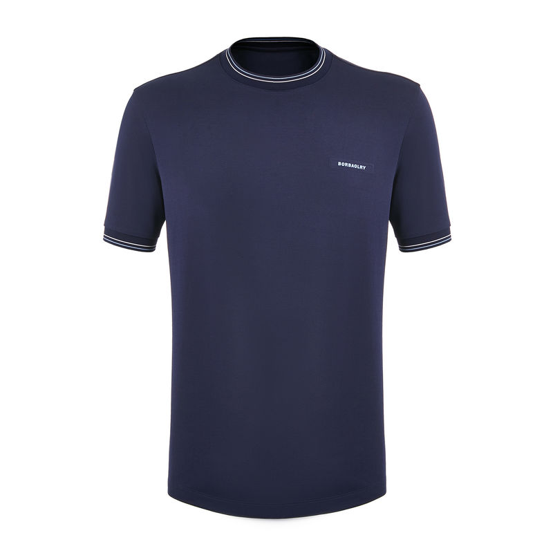 O-Neck Yaka Dikiş Kumaş Spor Tişört Büyük Boy Custom Logo Stili Erkekler İçin