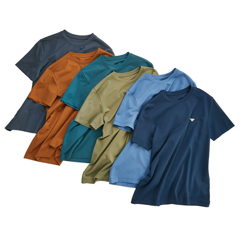 Klasik Stil Erkek Polo Tişörtü 100% Pamuk Özel Logo ve Renk Etiketsiz O-Neck Tişört