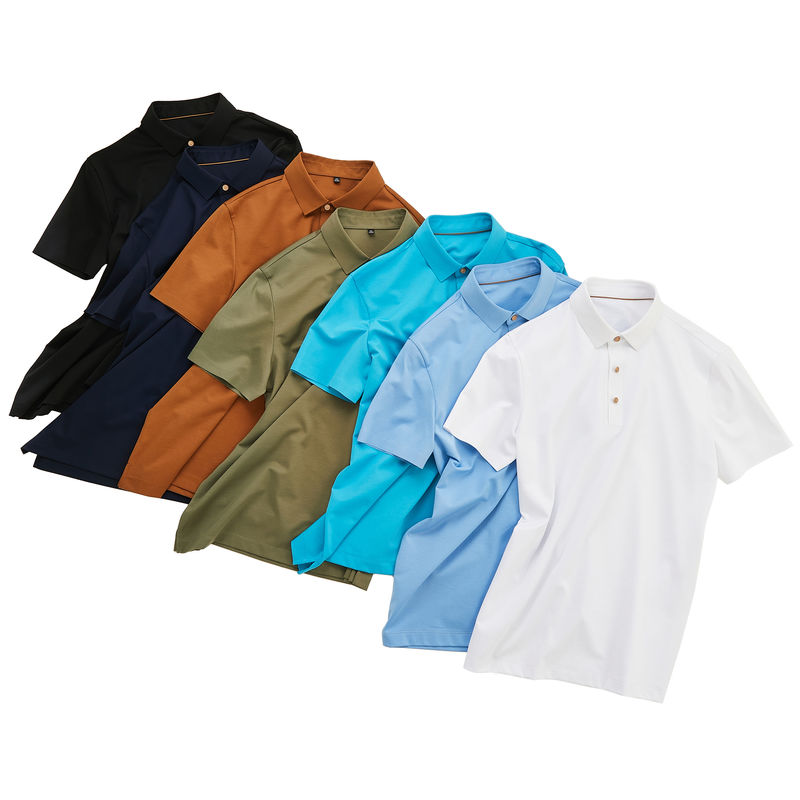 Dikişsiz Özel nakış Logo Erkek Polo Gömlekleri 100% Pamuk Polo ODM T-shirt Erkek