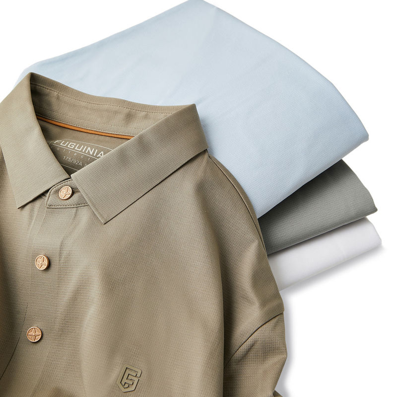 Polyester Dryfit Erkek Golf Polo Tişörtü Anti-Pilling Tricked Dokuyla Özel Tasarım