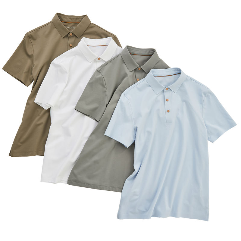 Polyester Dryfit Erkek Golf Polo Tişörtü Anti-Pilling Tricked Dokuyla Özel Tasarım