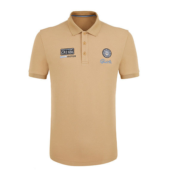 Moda Trendi İğne tespiti ile Polo gömleği % 95 Polyester % 5 Spandex