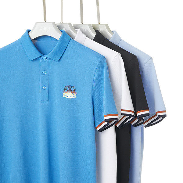 Basit Golf Polo Tişörtleri Kişiselleştirilmiş Erkekler Tişörtleri Erkekler için Polo Tişörtleri Beyaz Mavi Siyah