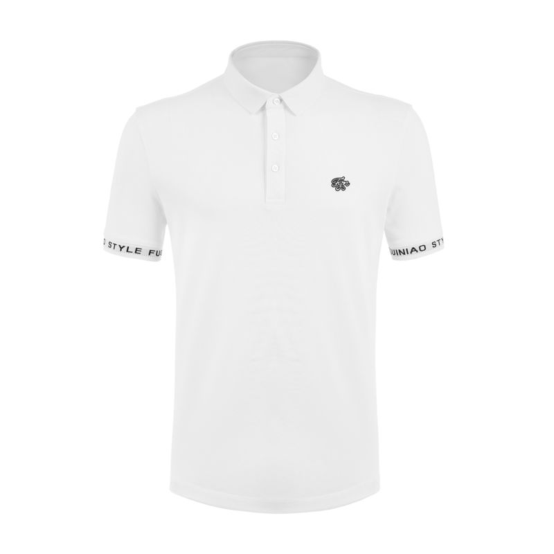 Kişiselleştirilmiş Erkek Polo Tişörtleri Yaka Anti-Kırışıklık Beyaz Unisex Polo Tişörtleri Renk Kombinasyonu