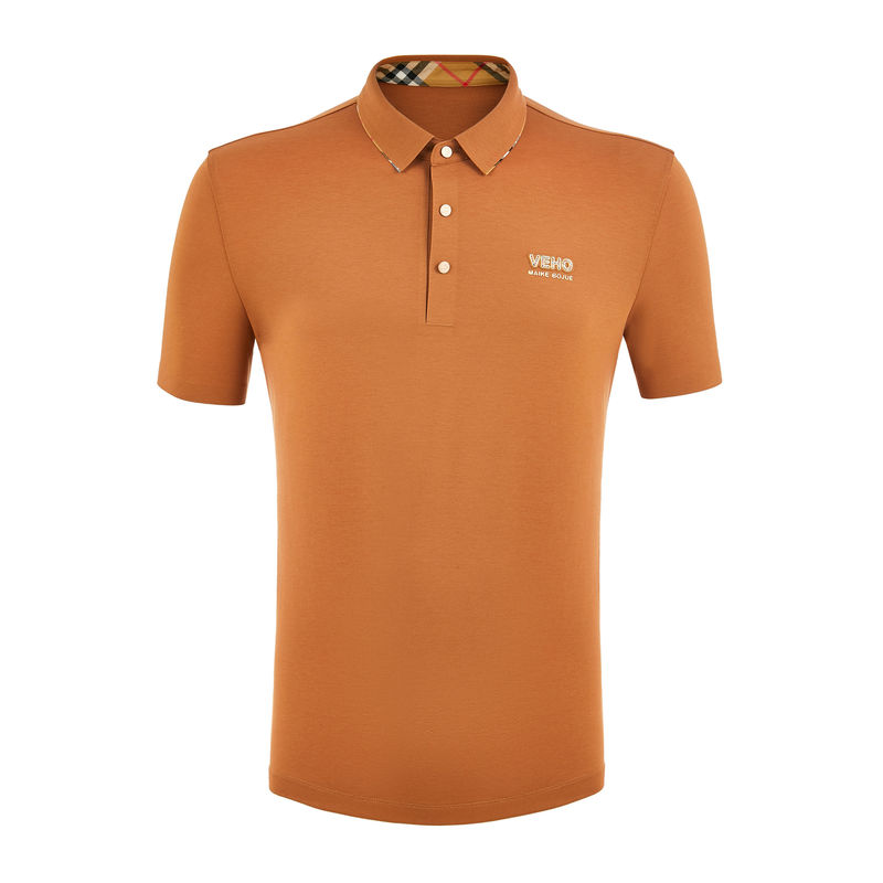 Dokuma Yöntemi Dikişli Nefes Alıcı Lüks Polo Tişörtleri Erkekler İçin % 100 Pamuk Özel Logo