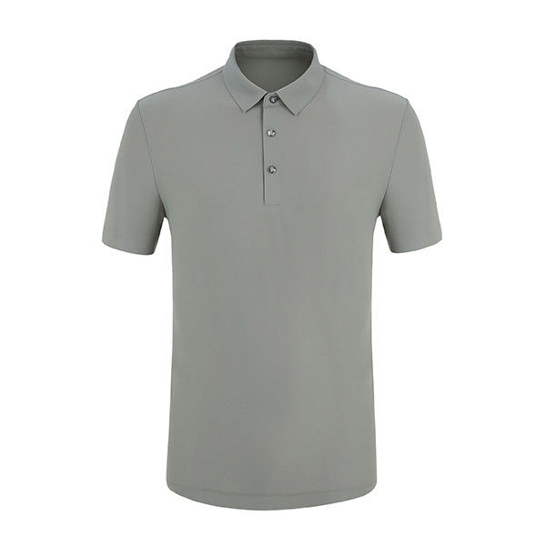 Kişisel Renkler Yaz Anti-Kırışık Plain Polo T-shirt Erkekler İçin Kuru Soğuk Fit