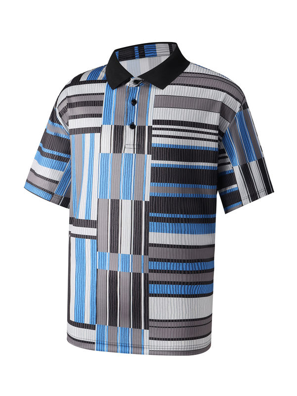 Kısa kollu pamuk çocuk Polo tişörtleri Spor tenis için parlak renkler