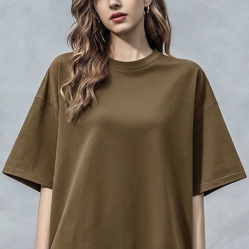 Sıradan Kadın T-Shirt Cilt Dostu 200 gram S-6XL O-Neck Yaka