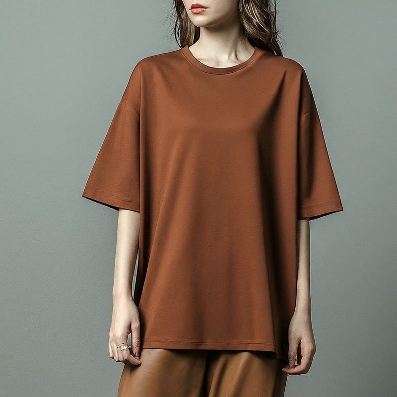 Sıradan Kadın T-Shirt Cilt Dostu 200 gram S-6XL O-Neck Yaka