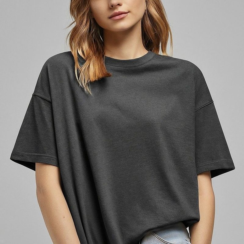 Büyük Boylu Özel Kadın Tişörtleri 320 Gsm Tricked Fabric Anti Wrinkle