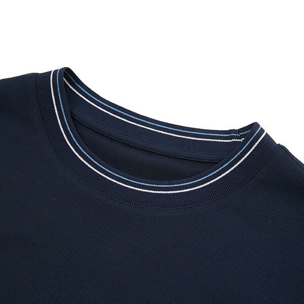 %100 Pamuk 170-210 Gram Tişörtler Yüksek Kaliteli Özel Nakışlı Tişört Bisiklet Yaka Fitilli Renk Bloklu