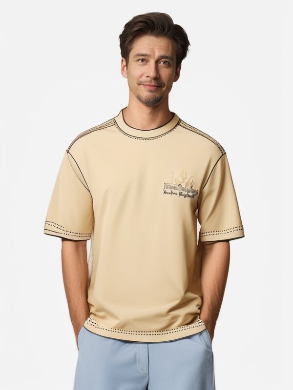 Sıcak Satış Kaliteli Yaz Siyah Düşük Omuz Erkek Ağır Pamuklu Büyük Boy Streetwear Tişört