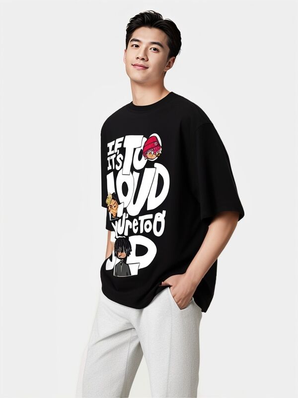 100% Pamuk Büyük Boylu Asit Yıkama Erkek Tişörtleri Vintage Tişört Özel Logo Kısa Uzun Uzunluk Klasik Boynuz Yakası Güneş solmuş Tasarım