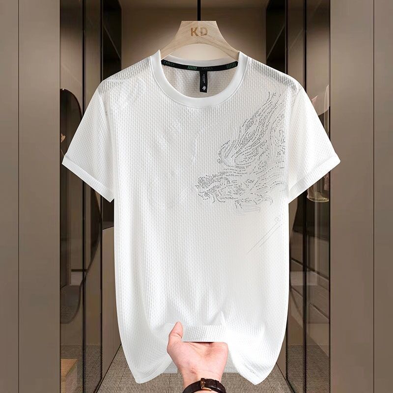 Fabrika Doğrudan Trickwear Crewneck Erkek Nefes Alıcı Kısa Kollu Logo Golf Tişörtleri