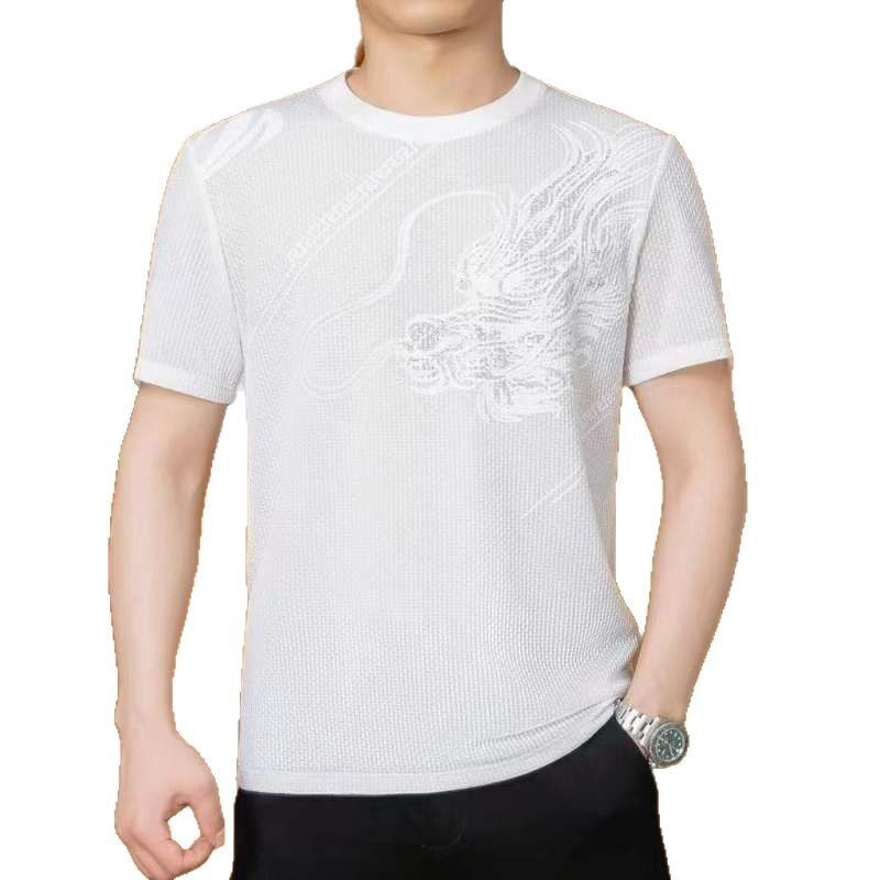 Fabrika Doğrudan Trickwear Crewneck Erkek Nefes Alıcı Kısa Kollu Logo Golf Tişörtleri