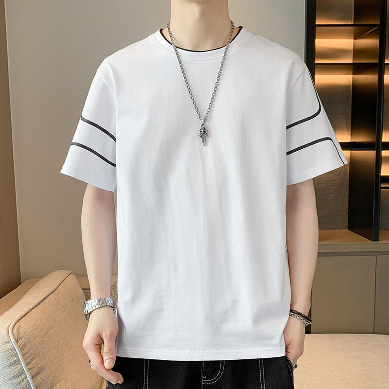 Erkekler İçin Oem Özel Logo Nakış Baskılı Tasarım, Bol Kesim Yazlık Yarım Kollu Tişört