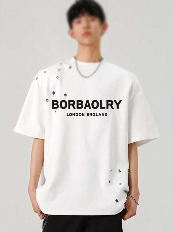 OEM Siyah Büyük Boylu Tişört Erkek Grafik Asit Yıkama Vintage Özel Tişört Dtg Toptan Yıkama Tişört Ağır Ağırlık Tişört