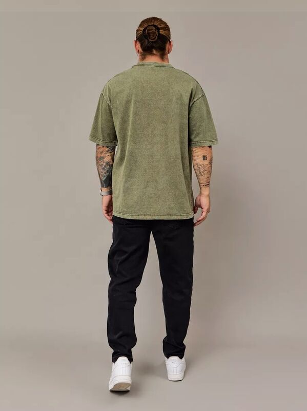 Kaliteli Erkek Tişört Bol Yüksek Sokak Tarzı Esnek Oversize Gömlek Grafik Crop Top Tişört Yaz Temel Tişörtler