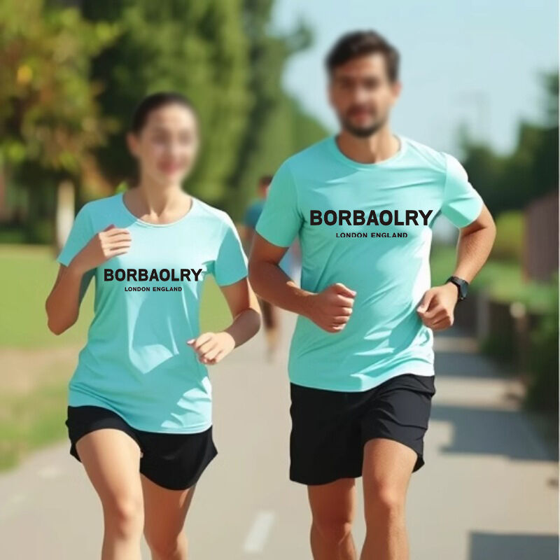 Sıcak Satış Kişiselleştirilmiş Blain Yuvarlak Boyunlu Tişört Kurutma Fit T Logo ile Basılı Tişörtler Özelleştir