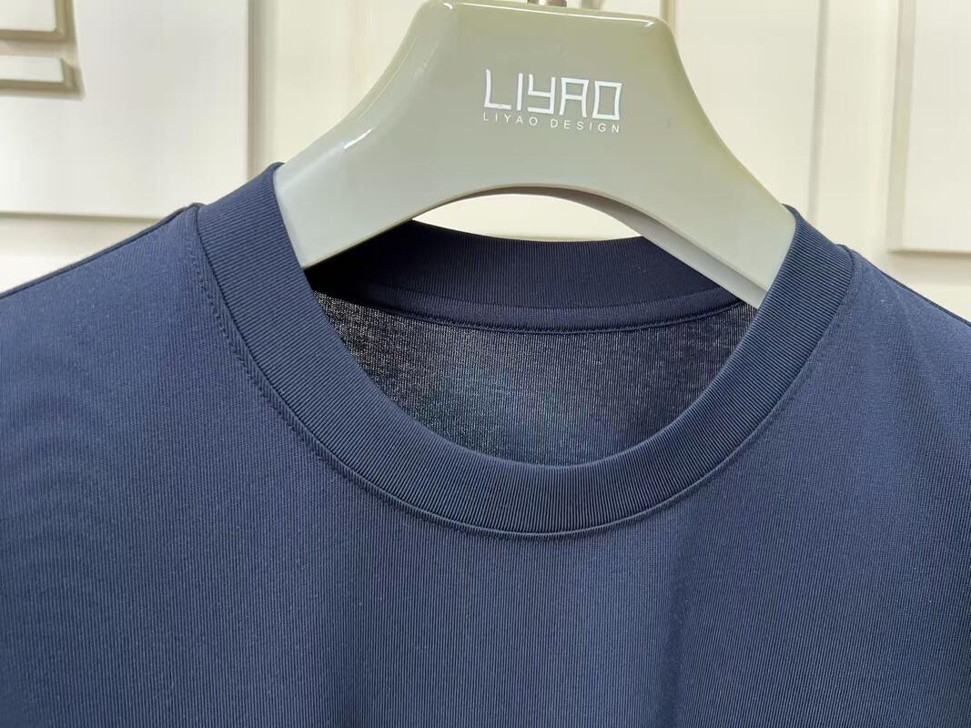 Erkek Düz Renk Pamuk Bisiklet Yaka Kısa Kollu Pamuklu Tişört Fabrika ODM Erkek Kısa Kollu Tişört