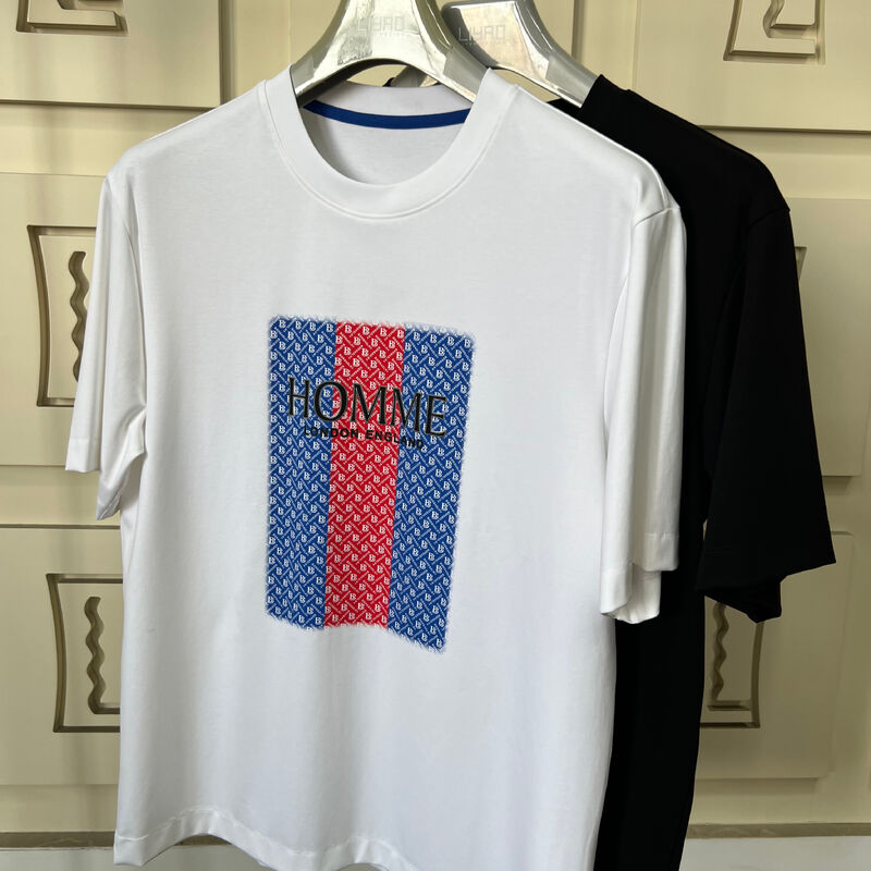 Bisiklet Yaka Nakışlı Tişört | 3D Harf ve Desen Tasarımlı Lüks Bisiklet Yaka Erkek Tişört Jersey Üretimi