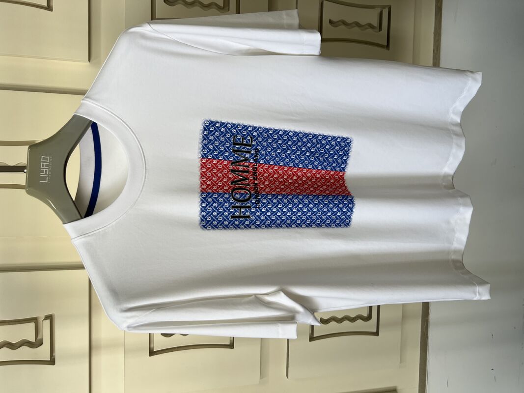 Bisiklet Yaka Nakışlı Tişört | 3D Harf ve Desen Tasarımlı Lüks Bisiklet Yaka Erkek Tişört Jersey Üretimi