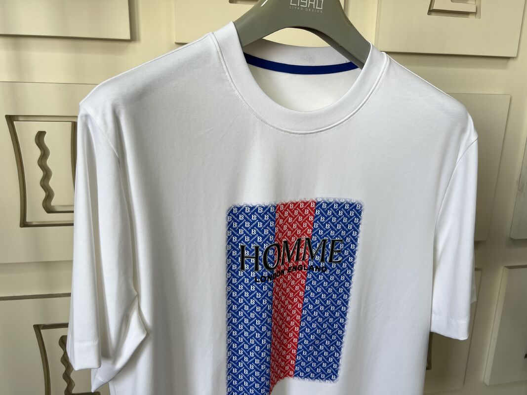 Bisiklet Yaka Nakışlı Tişört | 3D Harf ve Desen Tasarımlı Lüks Bisiklet Yaka Erkek Tişört Jersey Üretimi