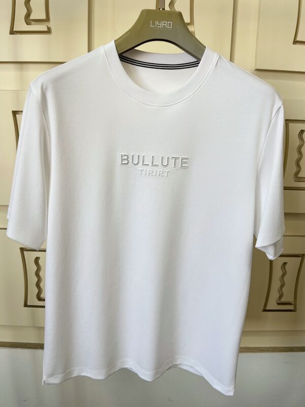 Lüks Bisiklet Yaka Tişört Baskı Logo Tasarımı Orijinal Kumaş Kabartma İşlemi Artı Isı Transferi Vinil İşlemi OEM/ODM'yi Benimser