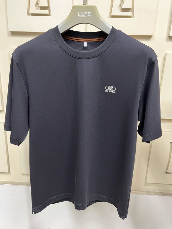 Erkekler İçin Minimalist Baskılı Kısa Kollu Tişörtler, Düz Renk Basic Tişört Erkek Tişört