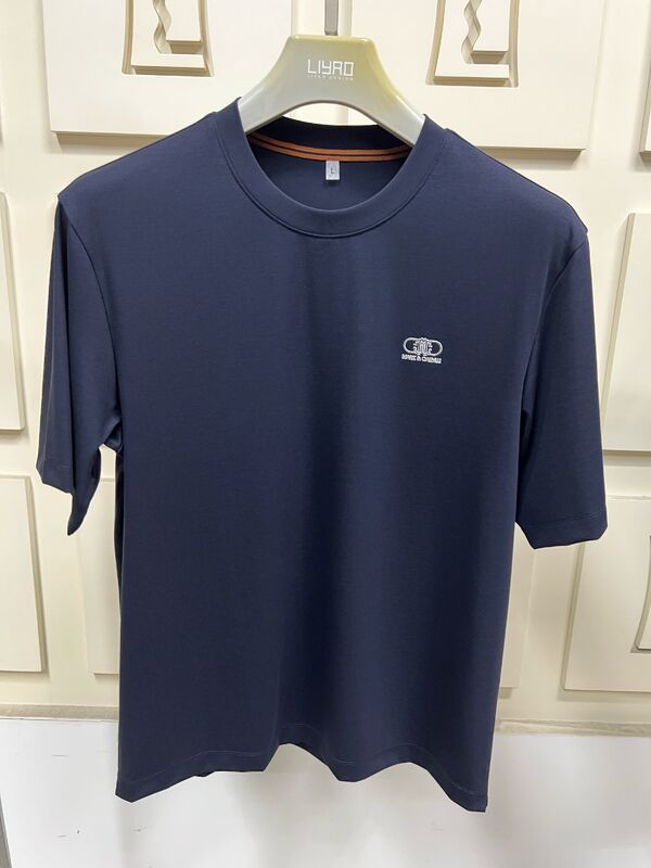 Erkekler İçin Minimalist Baskılı Kısa Kollu Tişörtler, Düz Renk Basic Tişört Erkek Tişört