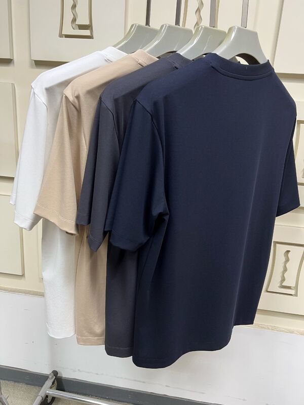 Erkekler İçin Minimalist Baskılı Kısa Kollu Tişörtler, Düz Renk Basic Tişört Erkek Tişört