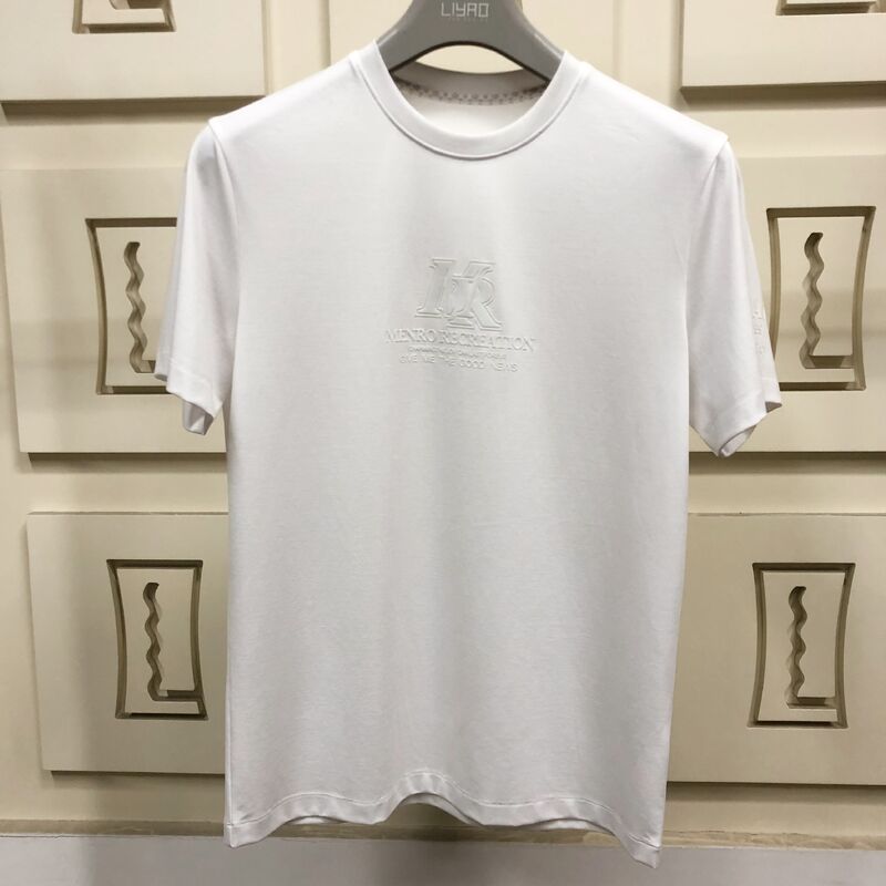 Erkekler için Premium Organik Pamuk Tişörtleri - Embossed Logo ile Tişörtler, Casual & Business Wear için Yumuşak Nefes Alıcı Kumaş Erkek Tişörtleri