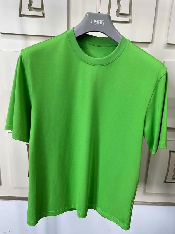 Erkek Sorona Kumaş Hızlı Kuruyan Spor Tişört Nefes Alabilen Spor Salonu Tişörtü Özel Nakış ve Baskı Düz Düz Stil