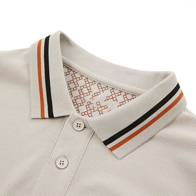 Özel Logo Boyutu Kumaş Hızlı Kuru Çizgili Kısa Kollu Polo Tişörtleri En Son Tasarım Erkekler İçin Yazdırılmış