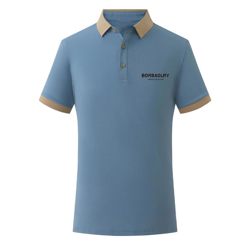 Toptan Yeni Bahar ve Yaz 200 Gram Popüler Golf Giysileri Ashion Rulo Boynuzlu Kısa Kollu Polo